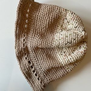 Crochet Bucket Hat in Neutral Sands, NEW Handmade